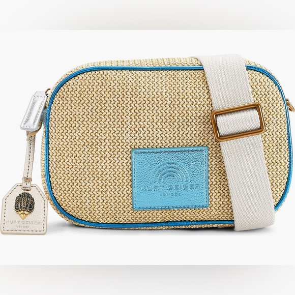 Kurt Geiger London Small Southbank Canvas Camera Crossbody Bag New with Dustbag - Picture 4 of 8